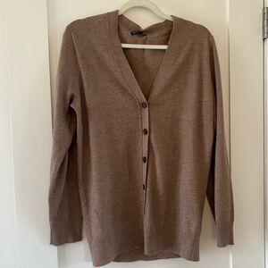 J. Crew Mercantile light brown soft cardigan casual office cotton wool blend M